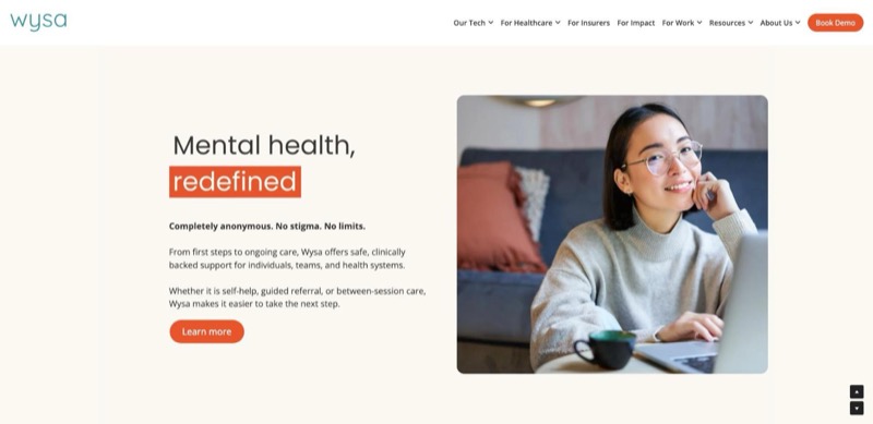 Wysa homepage